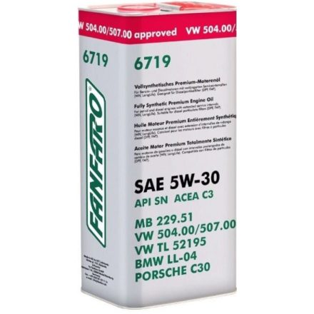 * VW 6719 5W30 (fém) 5 liter