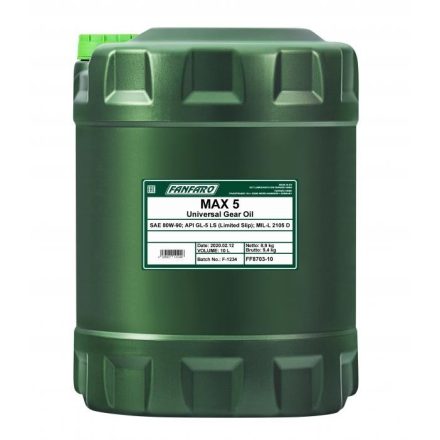 * Fanfaro Max 5 80W90 GL-5 LS 8703 10 liter