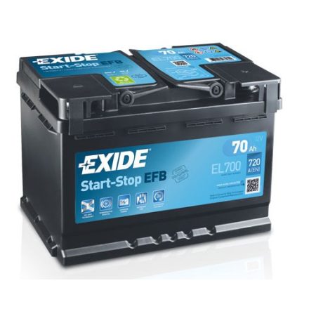 EL700 Exide akkumulátor Start-Stop 12V 70Ah J+