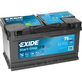 EL752 Exide akkumulátor Start-Stop 12V 75Ah J+