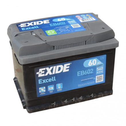 EB602 Exide akkumulátor 12V 60Ah J+