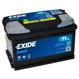 EB712 Exide akkumulátor 12V 71Ah J+