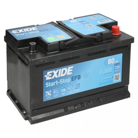 EL800 Exide akkumulátor Start-Stop 12V 75Ah J+