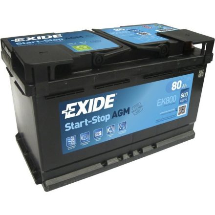 EK800 Exide akkumulátor Start-Stop 12V 80Ah J+