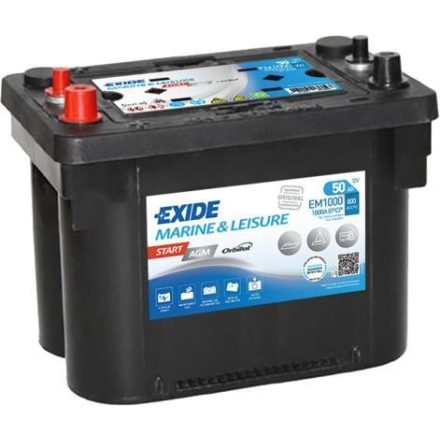 EM1000 Exide akkumulátor 12V 50Ah B+